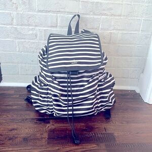 Kate Spade striped drawstring book bag